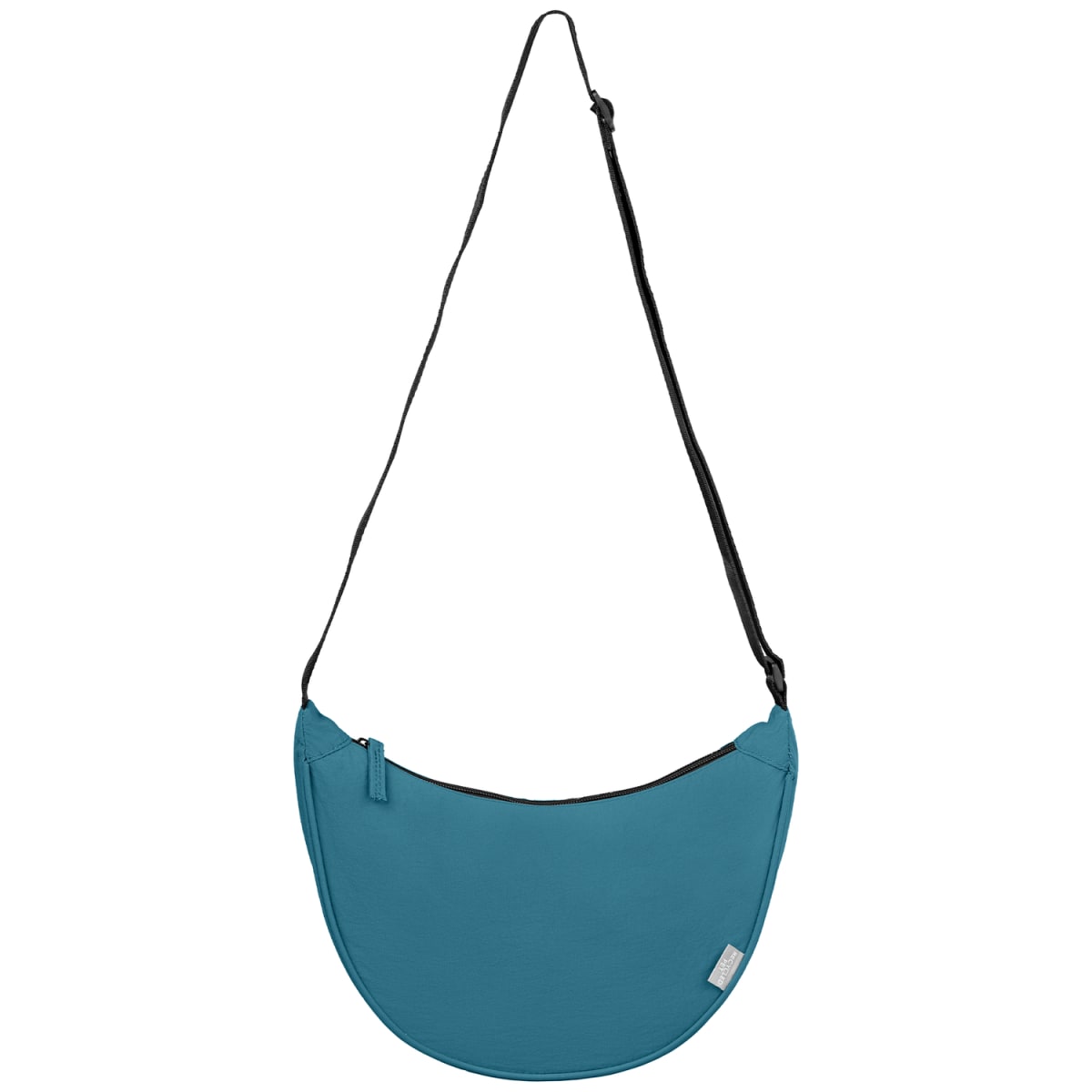 Branded Recycled Nylon Crossbody Shoulder Bag in Teal