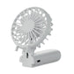 White portable fan with USB connection on a white background