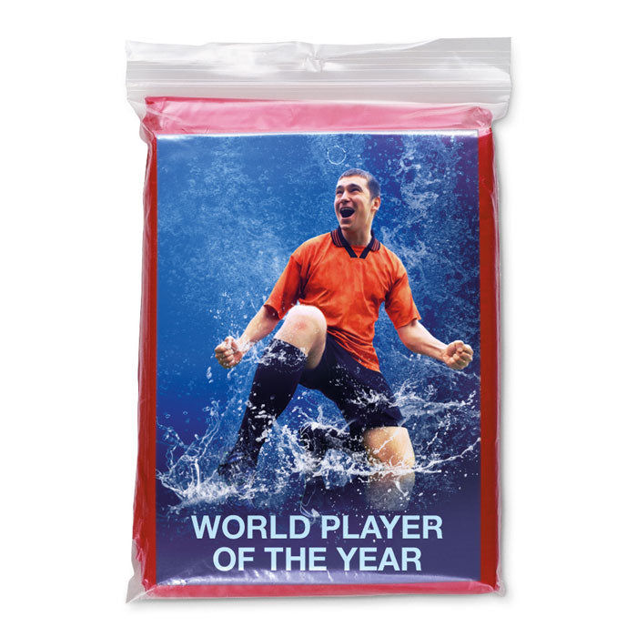 Branded Foldable Poncho in Polybag
