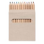 Branded 12 Coloured Pencils Set without branding