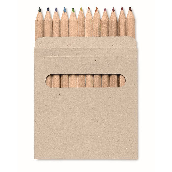 Branded 12 Coloured Pencils Set without branding
