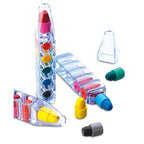 Branded 6 Wax Crayons in Pen Shaped Case without branding