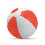 Branded Striped Inflatable Beach Ball in Red