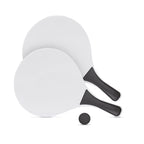 Branded MDF Beach Tennis Set in Black