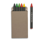 Branded Carton of 6 Wax Crayons without branding