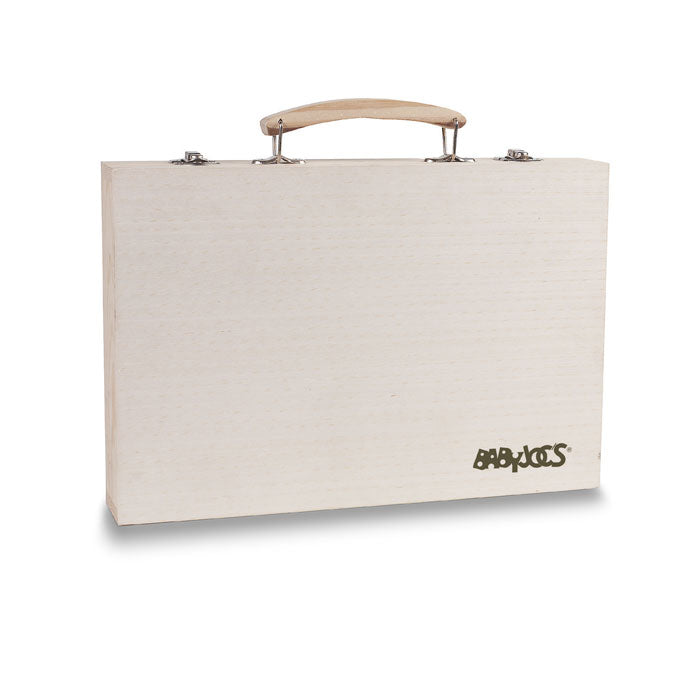 Branded 66 Piece Artist Set in Wooden Box without branding