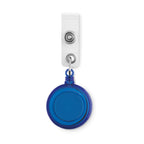 Branded Badge Holder with Metallic Clip in Blue