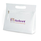 Branded Transparent PVC Cosmetic Pouch in White