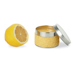 Branded Fragrance Candle in Tin Box in Yellow
