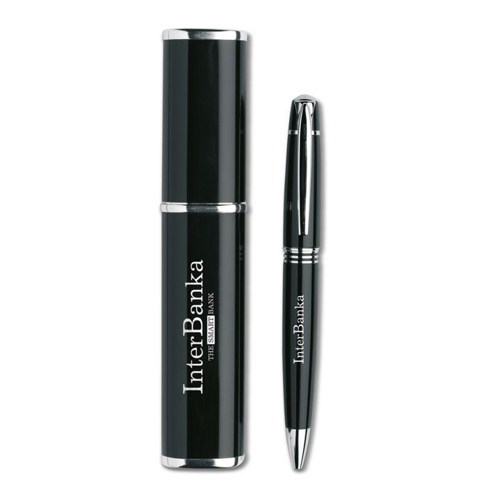 Branded Metal Twist Pen in Aluminium Gift Case
