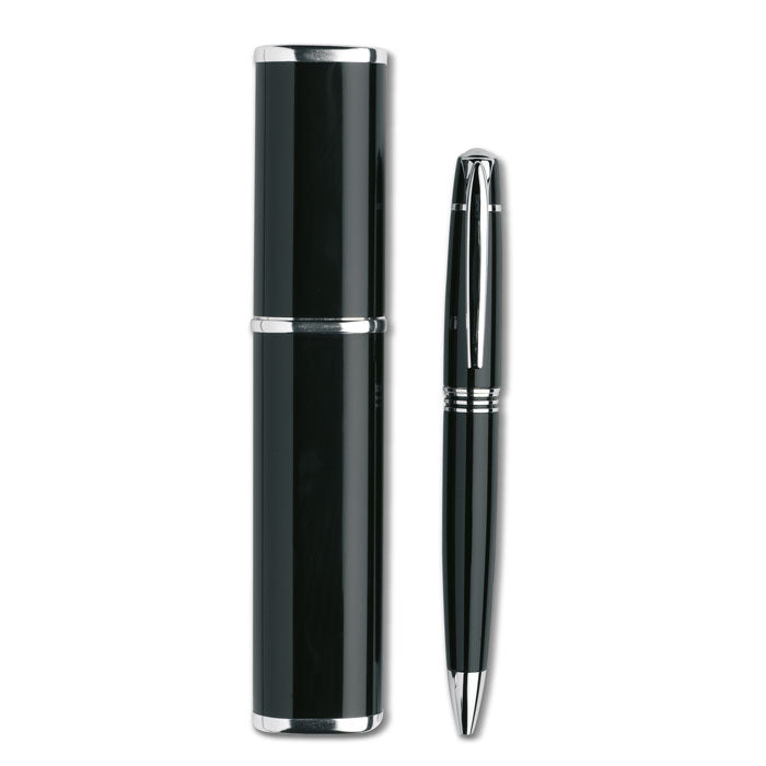 Branded metal twist pen in aluminium gift case