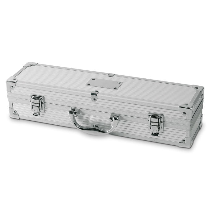 Branded 3 Piece BBQ Tools in Aluminium Case without branding