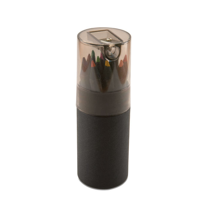 Branded 12 Black Colouring Pencils in Tube without branding