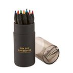 Branded 12 Black Colouring Pencils in Tube