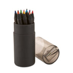 Branded 12 Black Colouring Pencils in Tube without branding