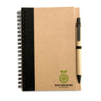Branded B6 Recycled Paper Notebook with Pen in Black
