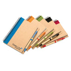 Branded B6 Recycled Paper Notebook with Pen in Blue