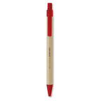 Branded Paper and PLA Corn Ball Pen in Red