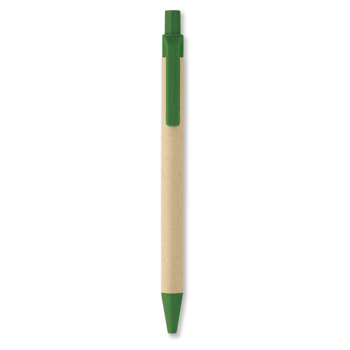Branded Paper and PLA Corn Ball Pen in Green