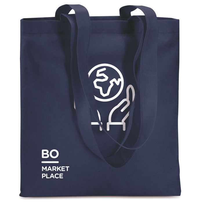 Branded Nonwoven Shopping Bag 80gsm 40 x 40cm in Blue
