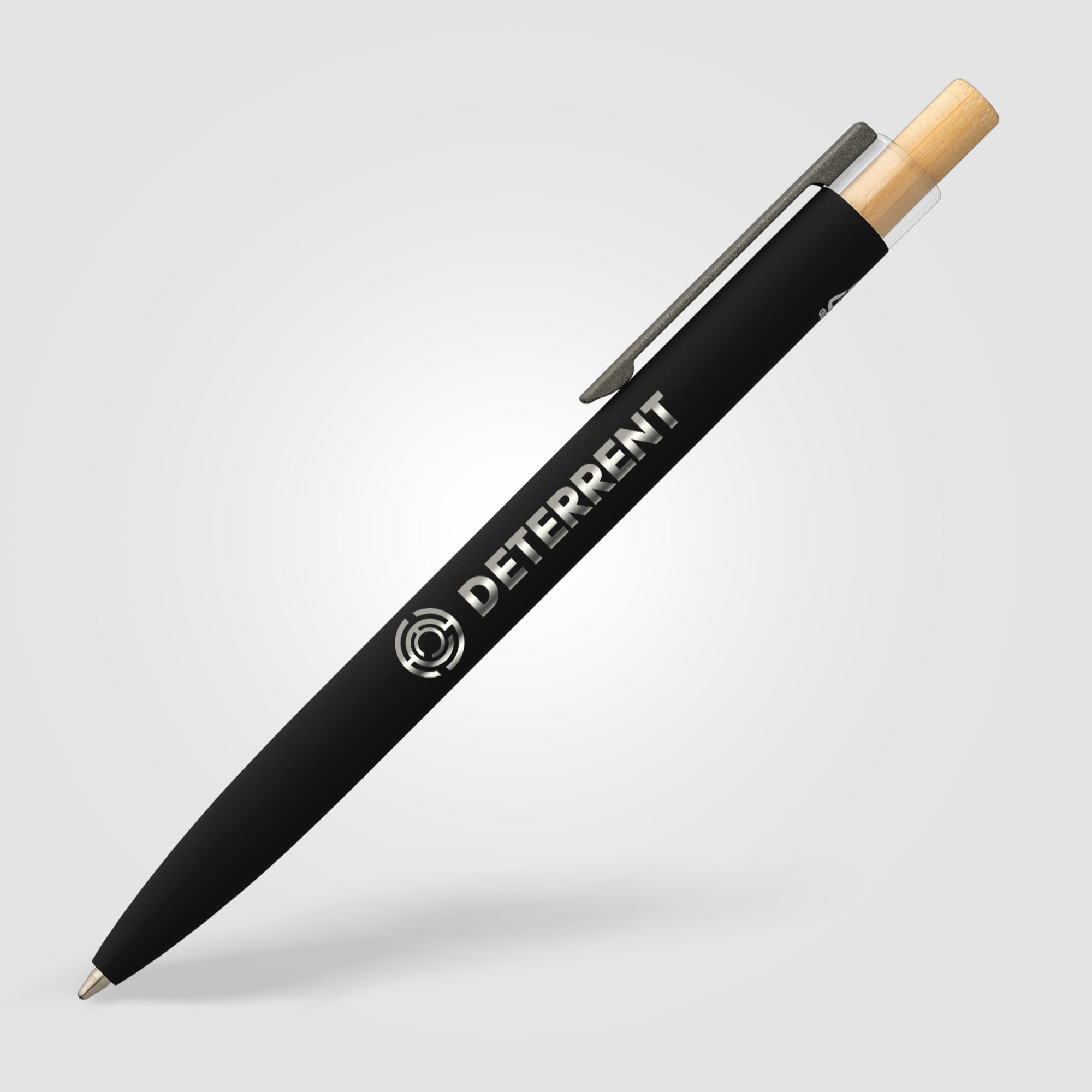 Branded Recycled Aluminium and Bamboo Pen