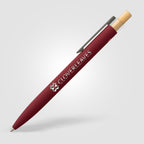 Branded Recycled Aluminium and Bamboo Pen
