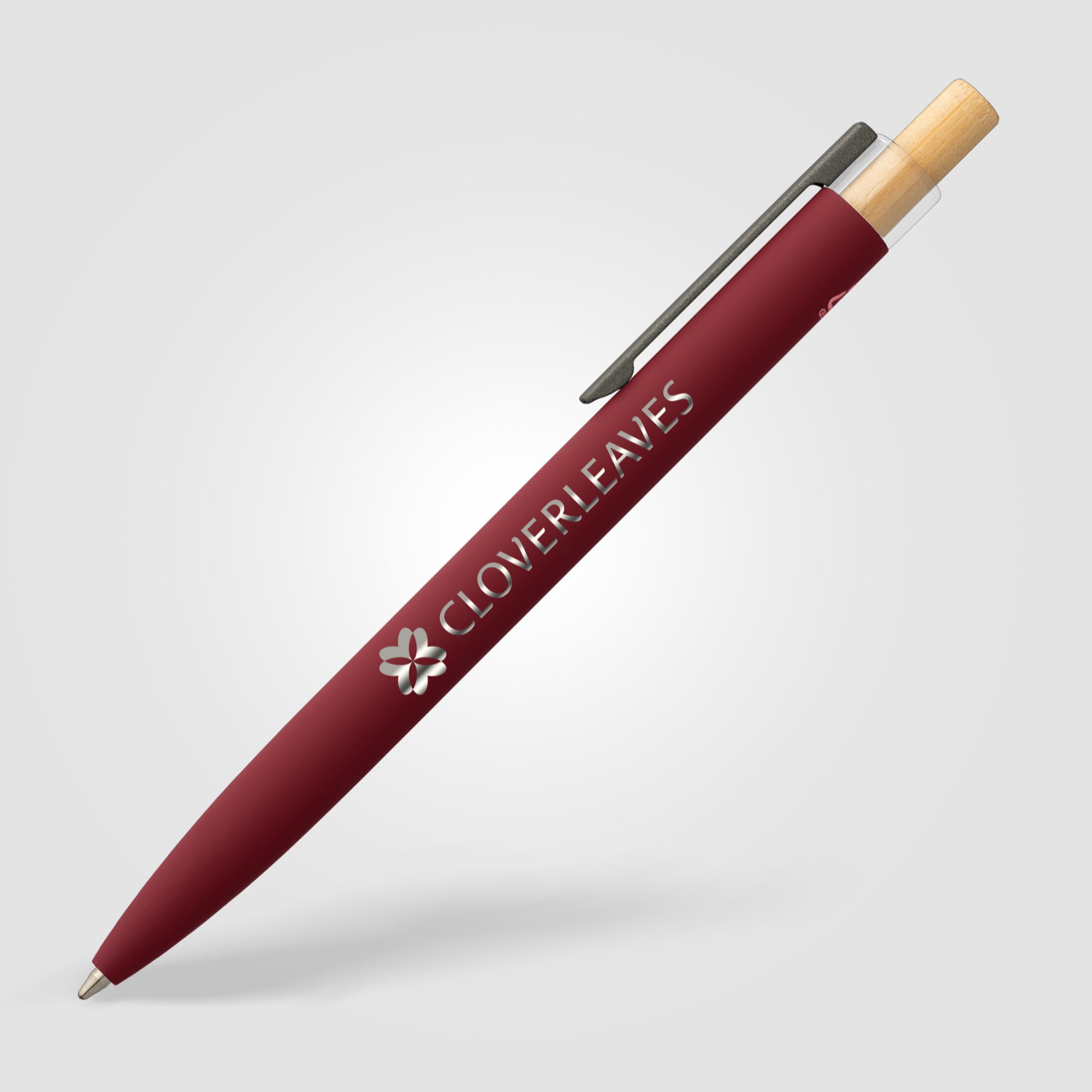 Branded Recycled Aluminium and Bamboo Pen