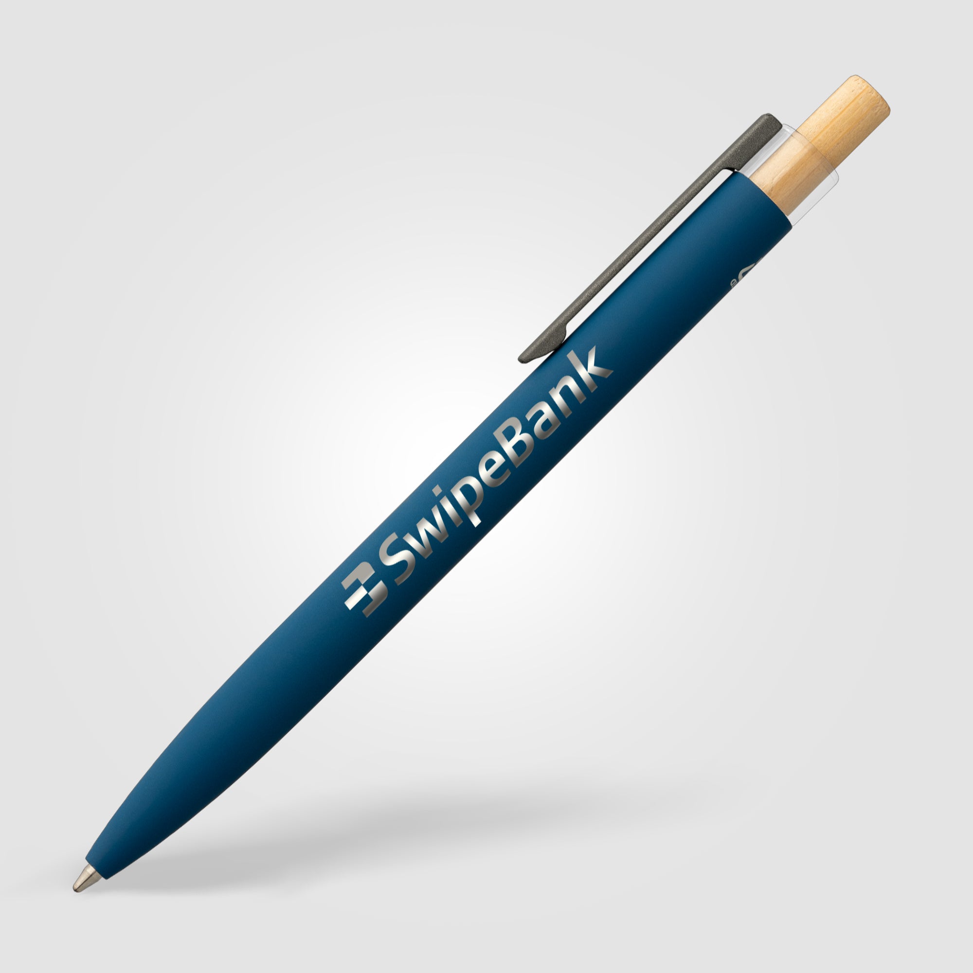 Branded Recycled Aluminium and Bamboo Pen