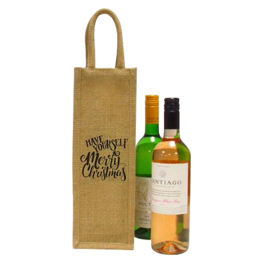 Wine Bottle Jute Bag