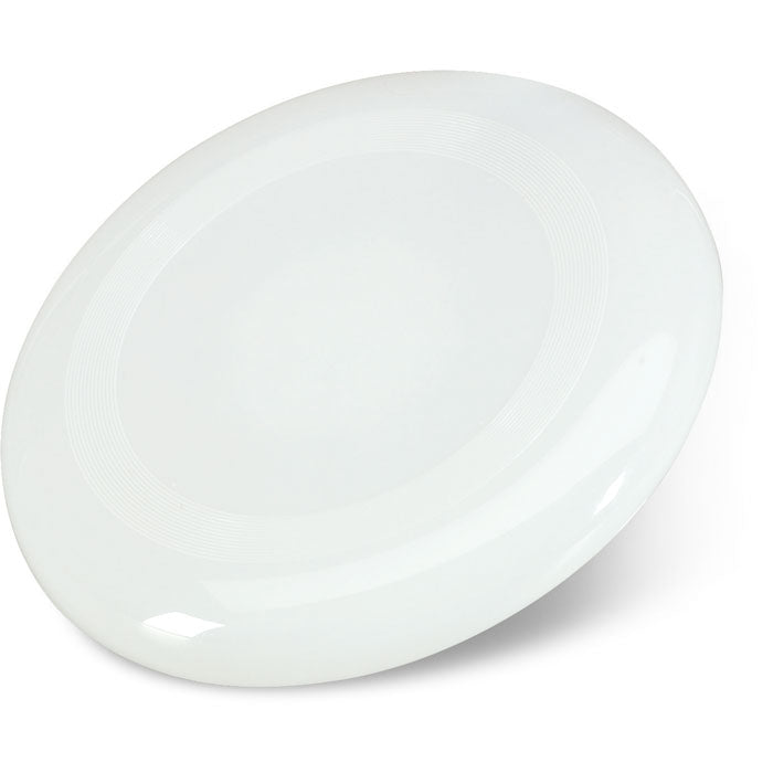 Branded 23cm Frisbee in White