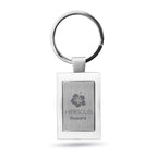 Branded Metal Rectangular Key Ring