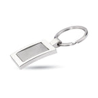 Branded Metal Rectangular Key Ring