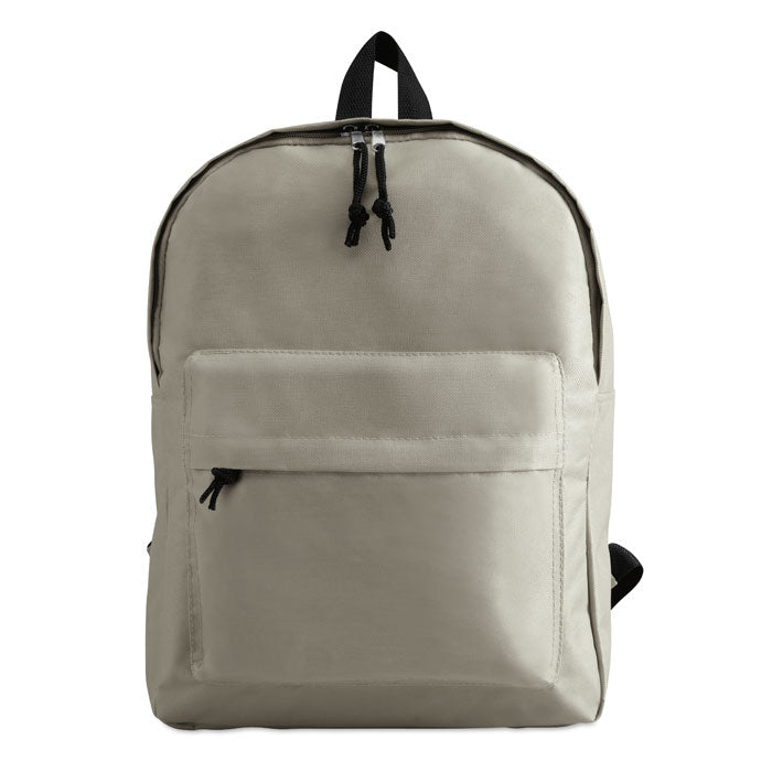 Branded 600D Polyester Backpack in Grey