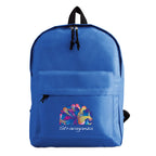 Branded 600D Polyester Backpack in Blue