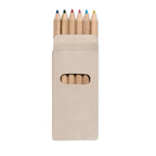 Branded 6 Coloured Pencils in Recycled Box without branding