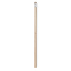 Branded Natural Pencil with Eraser in Brown