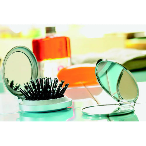 Branded Foldable Hair Brush and Mirror