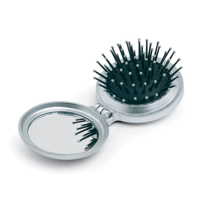 Branded Foldable Hair Brush and Mirror