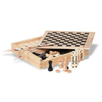 Branded 4 Games in Wooden Box without branding