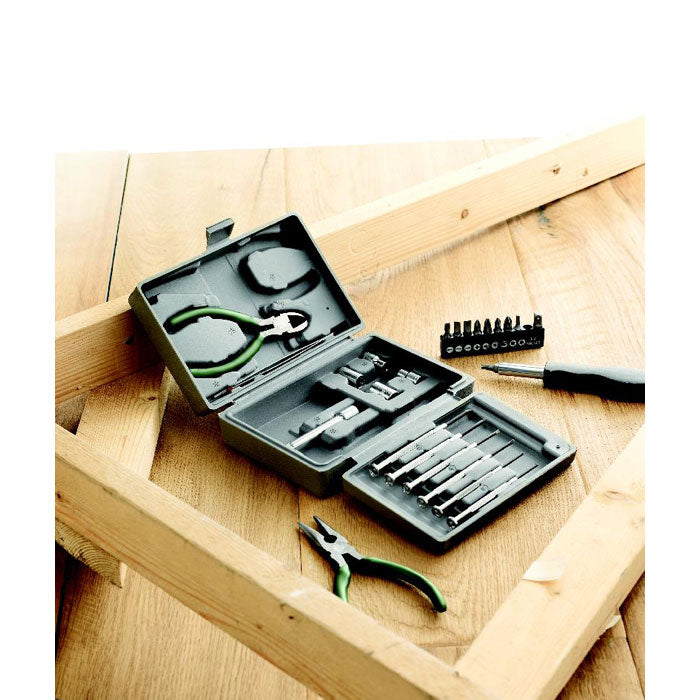 Branded Foldable 25 Piece Tool Set in use