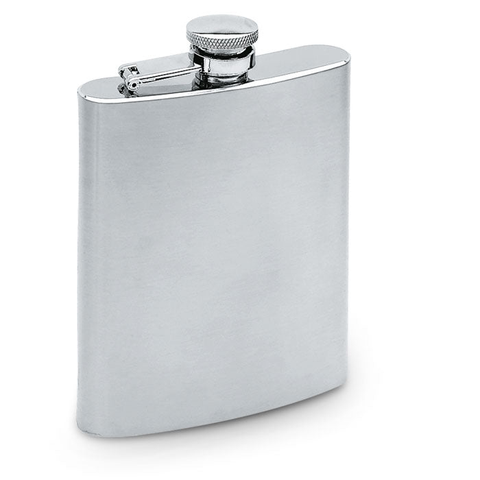 Branded Slim Satin Hip Flask 200ml