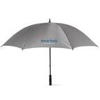 Branded 30 Inch Manual Windproof Umbrella in Grey