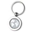 Branded Globe Metal Key Ring