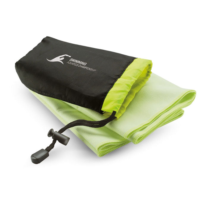 Branded Sports Towel in Nylon Pouch