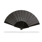 Branded Plastic Hand Fan in Black
