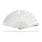 Branded Plastic Hand Fan in White