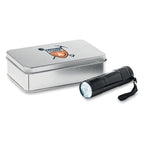 Branded 9 LED Torch in Tin Box