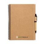 Branded Large Recycled Paper Notebook with Pen