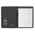 Branded A4 Faux Leather Portfolio with Calculator and Pen without branding