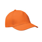 Branded 5 Panel Cotton Twill Baseball Cap 160gsm in Orange